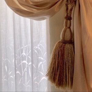 Vintage Tassel Curtain Tieback Silk Blend Large 9”